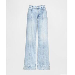 High Rise Stride Wide-Leg Ankle Jeans